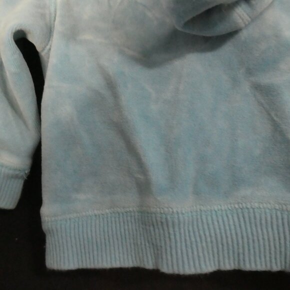 GREENDOG | size 2 | Blue Velour Zip-Up Hoodie | *Paint Spots - Picture 12 of 15
